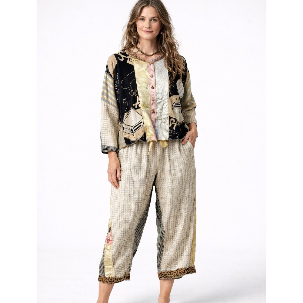 Nothing Matches Patchwork Outfit Set Size 2 Large Vintage Lagenlook Artsy Boho